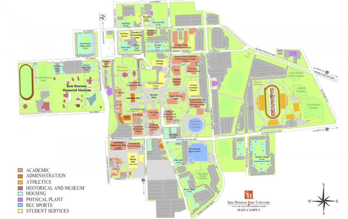 universiteit van Houston kaart