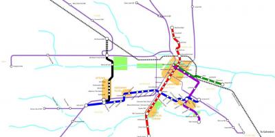 Metro rail Houston kaart
