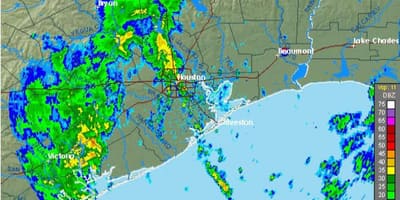 Reën kaart Houston