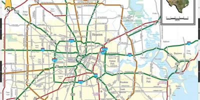 Stad van Houston kaart