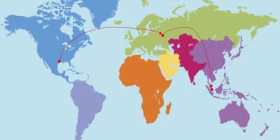 Houston in die wêreld kaart
