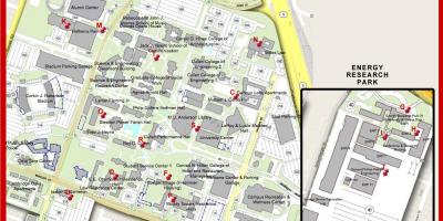 Kaart van die universiteit van Houston
